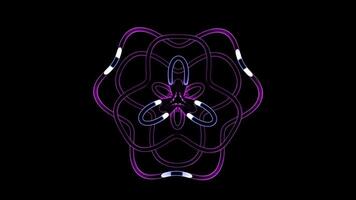 Engaging visual performance with dynamic shapes and glowing colors for VJ loops video