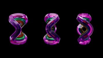 Colorful abstract shapes swirling in rhythmic motion for dynamic visual art video