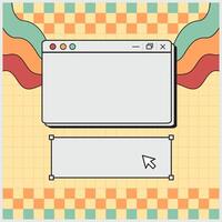 Retro background design. Retro pop up design for presentation template. Classic visual style with chess motifs and vintage colors vector
