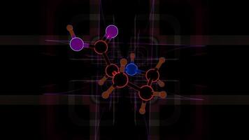Create mesmerizing VJ loops with vibrant abstract molecular visuals video