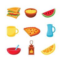 Hand Drawn Picnic Elements Set of Illustrations for Outdoor Activities vector
