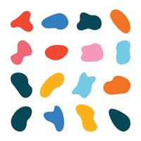 Hand Drawn Illustration Set of Organic Blobs vector