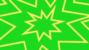 A green and yellow starburst pattern video