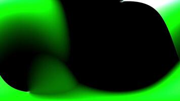 A green and black abstract image with a black object video