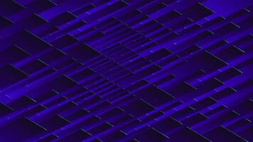 Abstract blue squares background with diagonal lines video