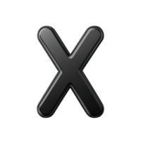 The Black Minimal X Error Icon Symbol for User Interface and Web Design Concept png
