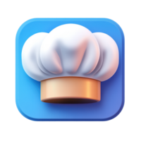 Minimalist Chef Hat Icon with Smooth Lines and Clean Finish for Professional Culinary Branding png