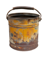 rustic metal pail with weathered paint and spout ideal for vintage decor or garden use on isolated background png