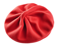 classic red french beret with soft slouchy shape isolated background for fashion and artistic style png