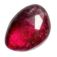 vibrant red gemstone with glossy surface and intricate details isolated on transparent background. png
