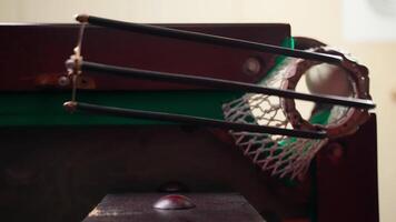 A billiards table with a billiards ball and a net video
