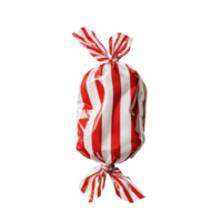 Striped red and christmas candy wrapper isolate on transparent background png