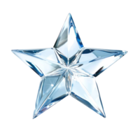 Crystal clear Star isolate on transparent background png