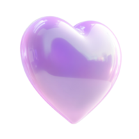 Heart icon chat pop up message 3D icon cartoon smooth soft light isolate png