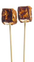 Burned marshmallows on sticks isolate on transparent background png
