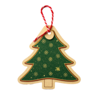 Christmas Sale tag shape of Christmas tree isolate on transparent background png
