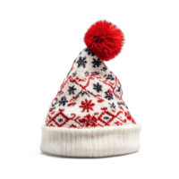 Santa claus hats with pattern side view isolate on transparent background png