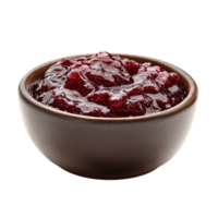 Cranberry sauce front view isolate on transparent background png