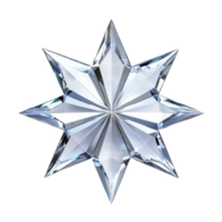 Crystal star isolate on transparent background png