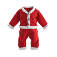 Christmas red pajama 3D isolate on transparent background png