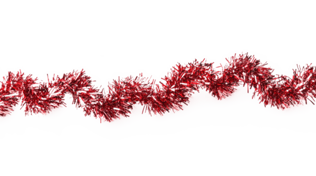 rosso torcere e curva orpello isolato su trasparente sfondo png