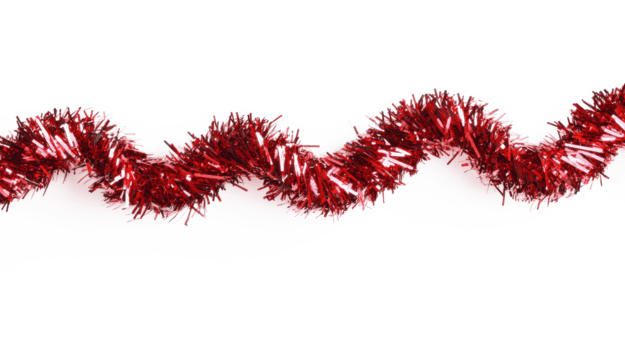 rosso torcere e curva orpello isolato su trasparente sfondo png