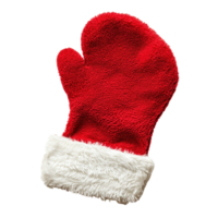Santa Claus mitten and beard isolate on transparent background png