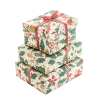 Christmas Presents stack isolate on transparent background png