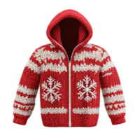 Christmas knitted clothe 3D isolate on transparent background png