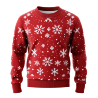 Christmas Red Sweetshirt isolate on transparent background png