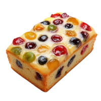 Fruit cake front view isolate on transparent background png