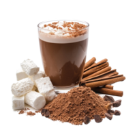 Hot cocoa mix isolate on transparent background png