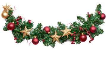 New Year and Christmas garland isolate on transparent background png