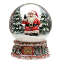 A snow globe with Santa inside isolate on transparent background png