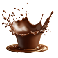 chocolate respingo criando uma dinâmico visual efeito png