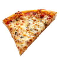 Delicious cheese pizza slice with fresh toppings png