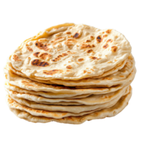 Flatbread stacked neatly for a delicious meal png