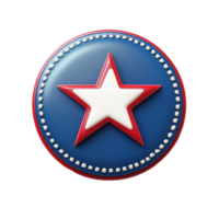 Star badge design on a blue circular background png