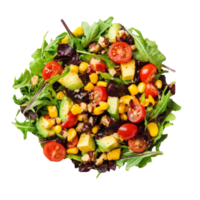 Vegetable and nut salad on white png