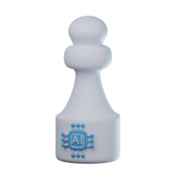 3D AI Chess Transparent Icon Illustration png
