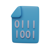 3D Binary Code Transparent Icon Illustration png