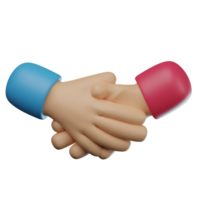 3D Handshake Hand Gesture Transparent Icon Illustration png