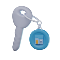 3D Key Transparent Icon Illustration png
