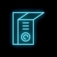 Neon intercom system on the wall icon illustration vector