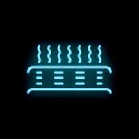 Neon breathable material with airflow passing through it icon vector