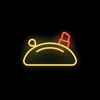 Neon sign of a computer mouse using a lipstick as a scrolling wheel vector
