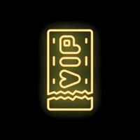 Neon sign of chocolate bar glowing on wall vector