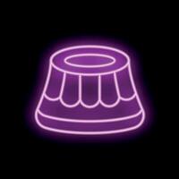 Neon circus podium glowing on black background vector