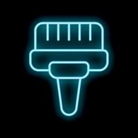 Neon ice scraper glowing on dark background vector