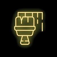 Neon brush dripping paint for home improvement project vector